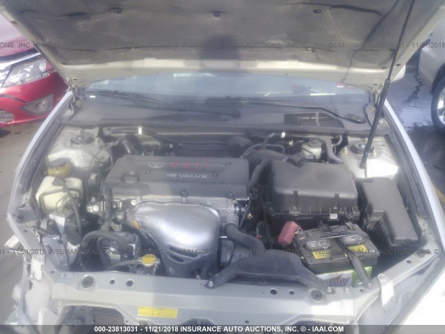 4T1BE32K32U598635 - 2002 TOYOTA CAMRY LE/XLE/SE SILVER photo 10