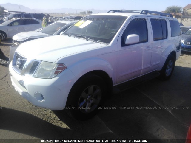 5N1AR18UX8C659488 - 2008 NISSAN PATHFINDER S/LE/SE WHITE photo 2