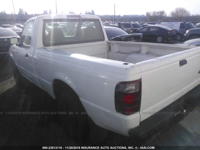 1FTYR10D42PA26144 - 2002 FORD RANGER WHITE photo 3