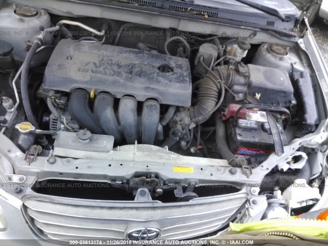 2T1BR32E54C217581 - 2004 TOYOTA COROLLA CE/LE/S SILVER photo 10