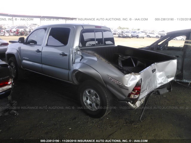 3TMJU62N56M012008 - 2006 TOYOTA TACOMA DOUBLE CAB PRERUNNER SILVER photo 3