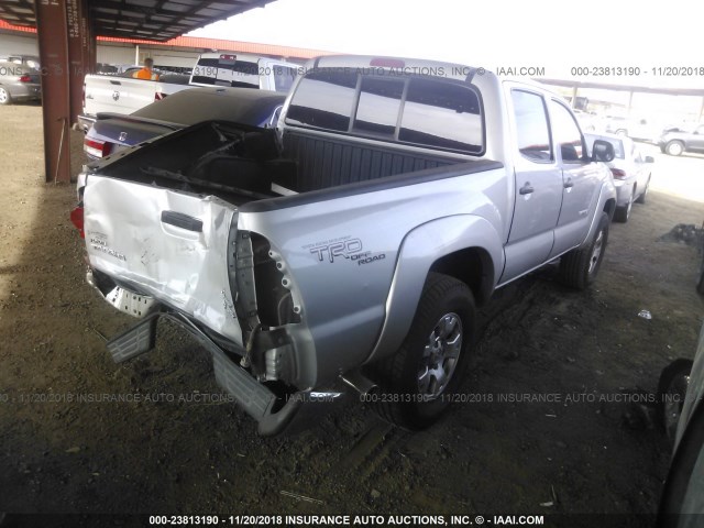 3TMJU62N56M012008 - 2006 TOYOTA TACOMA DOUBLE CAB PRERUNNER SILVER photo 4