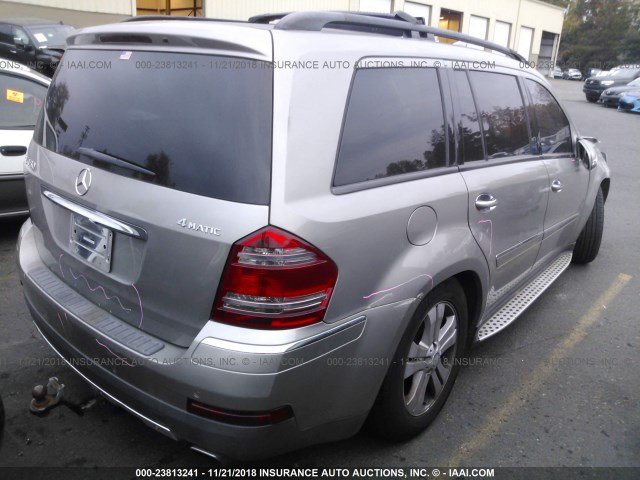 4JGBF71E58A336321 - 2008 MERCEDES-BENZ GL 450 4MATIC GOLD photo 4