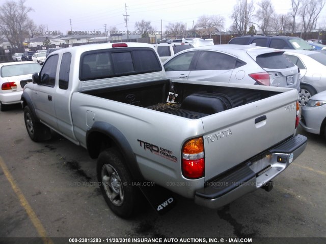 5TEWN72N82Z023090 - 2002 TOYOTA TACOMA XTRACAB SILVER photo 3