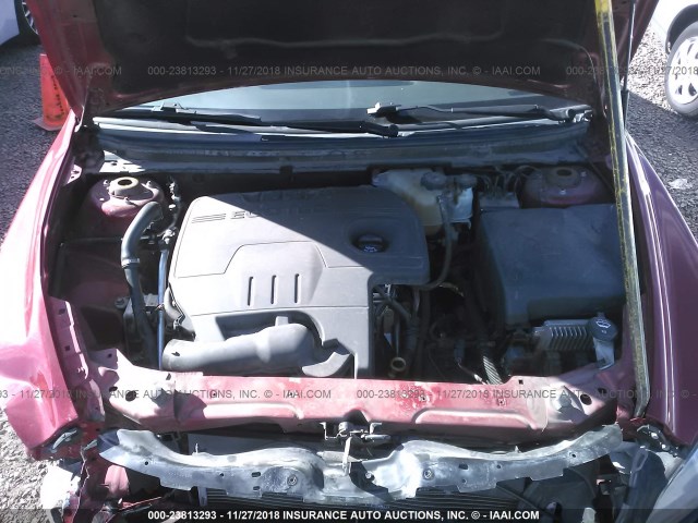 1G1ZC5E07CF258790 - 2012 CHEVROLET MALIBU 1LT RED photo 10