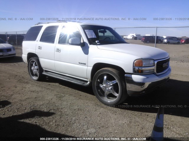 1GKEC13Z52R167700 - 2002 GMC YUKON WHITE photo 1