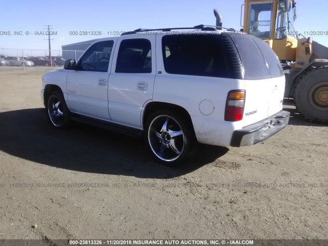 1GKEC13Z52R167700 - 2002 GMC YUKON WHITE photo 3