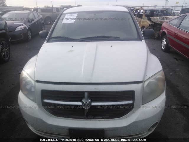 1B3HB48B07D506734 - 2007 DODGE CALIBER SXT WHITE photo 6