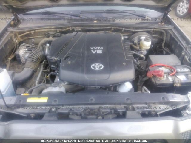 5TFUU4ENXBX022132 - 2011 TOYOTA TACOMA ACCESS CAB ნაცრისფერი ფოტო 10