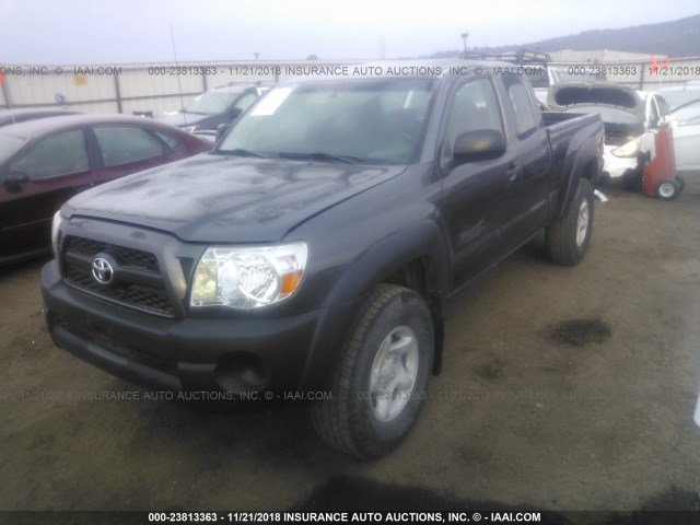 5TFUU4ENXBX022132 - 2011 TOYOTA TACOMA ACCESS CAB ნაცრისფერი ფოტო 2