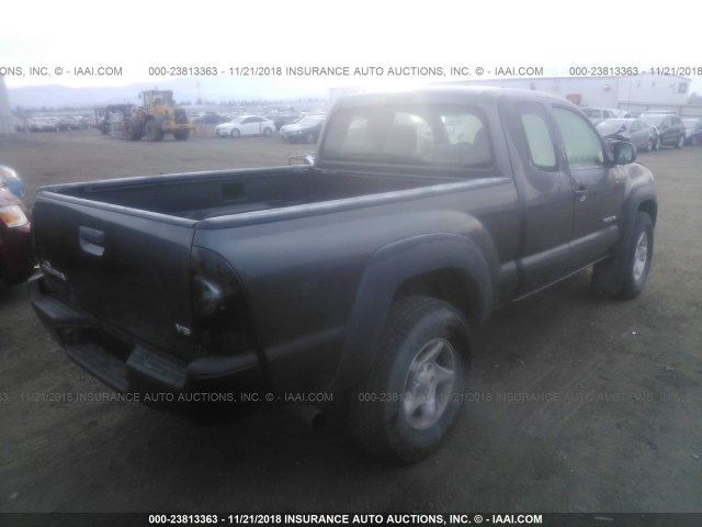 5TFUU4ENXBX022132 - 2011 TOYOTA TACOMA ACCESS CAB ნაცრისფერი ფოტო 4