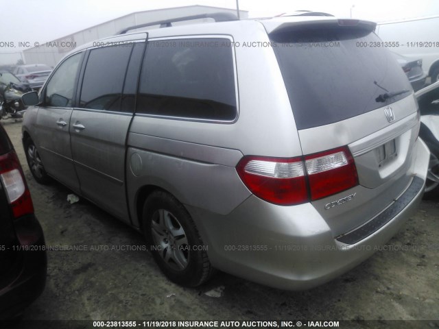 5FNRL38717B411811 - 2007 HONDA ODYSSEY EXL SILVER photo 3