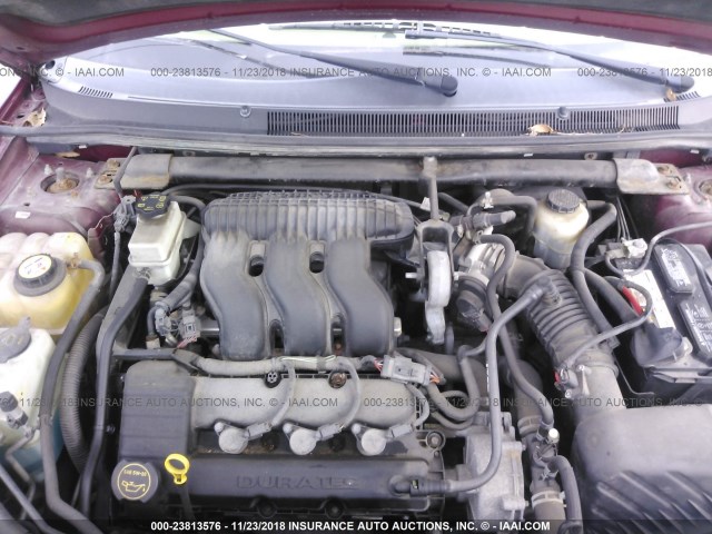 1FAFP25106G185739 - 2006 FORD FIVE HUNDRED LIMITED BURGUNDY photo 10