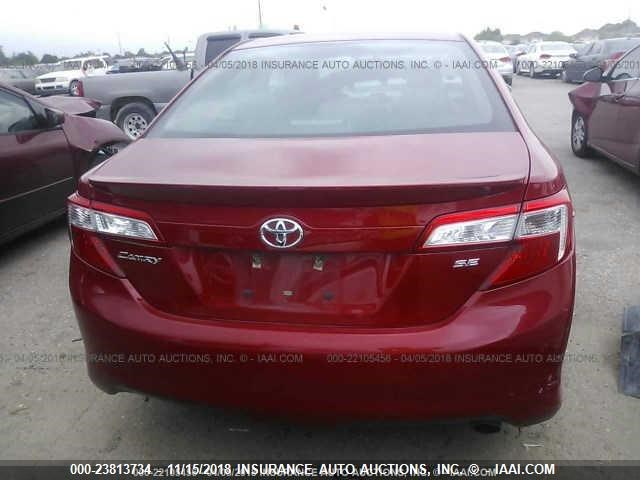 4T1BF1FKXEU794409 - 2014 TOYOTA CAMRY L/SE/LE/XLE 红色 照片 6