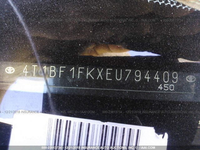 4T1BF1FKXEU794409 - 2014 TOYOTA CAMRY L/SE/LE/XLE 红色 照片 9