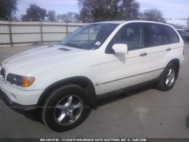 WBAFA53511LP24188 - 2001 BMW X5 WHITE photo 2