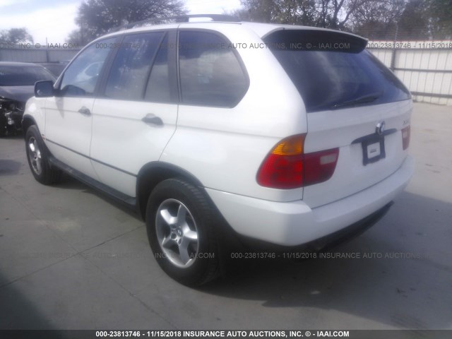 WBAFA53511LP24188 - 2001 BMW X5 WHITE photo 3