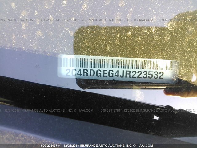 2C4RDGEG4JR223532 - 2018 DODGE GRAND CARAVAN GT SILVER photo 9