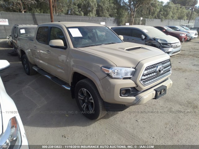 3TMBZ5DN2JM012599 - 2018 TOYOTA TACOMA DOUBLE CAB/SR5/TRD SPORT TAN photo 1