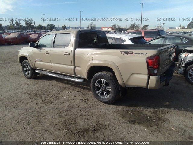 3TMBZ5DN2JM012599 - 2018 TOYOTA TACOMA DOUBLE CAB/SR5/TRD SPORT TAN photo 3