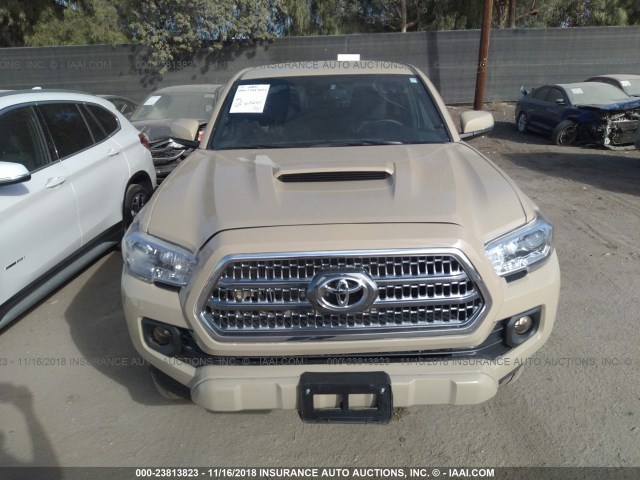 3TMBZ5DN2JM012599 - 2018 TOYOTA TACOMA DOUBLE CAB/SR5/TRD SPORT TAN photo 6