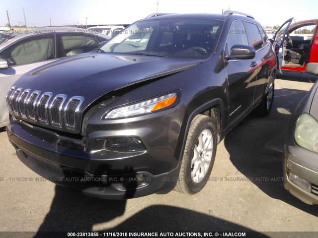 1C4PJLCB8FW670072 - 2015 JEEP CHEROKEE LATITUDE GRAY photo 2