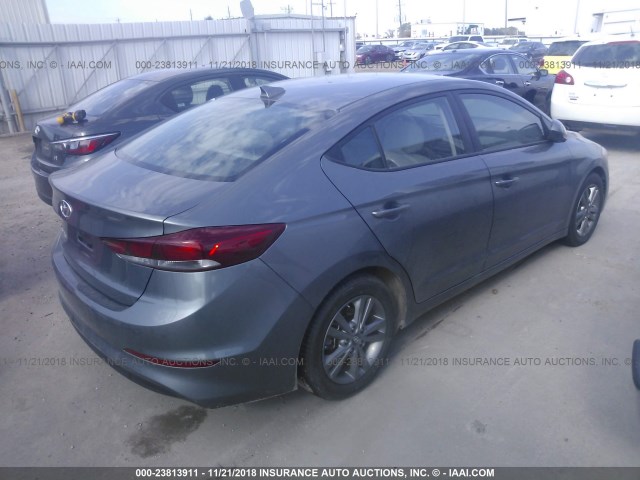 5NPD84LF7JH261714 - 2018 HYUNDAI ELANTRA SEL/VALUE/LIMITED GRAY photo 4