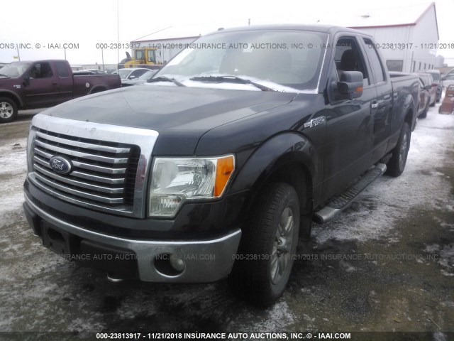 1FTFX1EV0AFB06737 - 2010 FORD F150 SUPER CAB BLACK photo 2