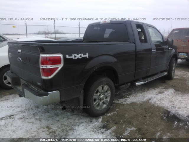 1FTFX1EV0AFB06737 - 2010 FORD F150 SUPER CAB BLACK photo 4