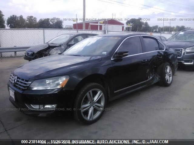 1VWBN7A33DC125474 - 2013 VOLKSWAGEN PASSAT SE BLACK photo 2