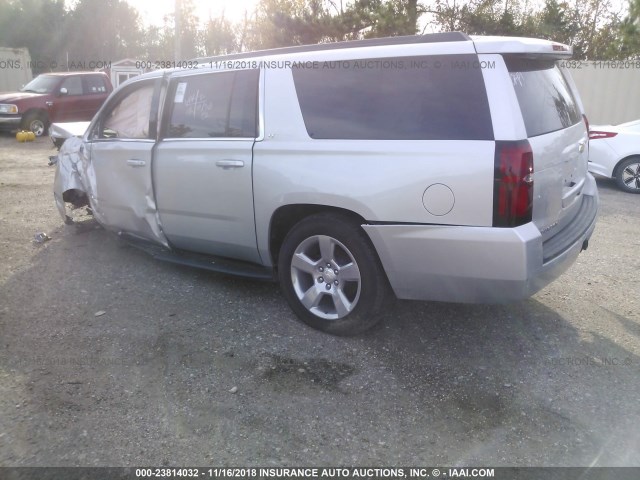 1GNSCHKC9GR416034 - 2016 CHEVROLET SUBURBAN C1500 LT SILVER photo 3