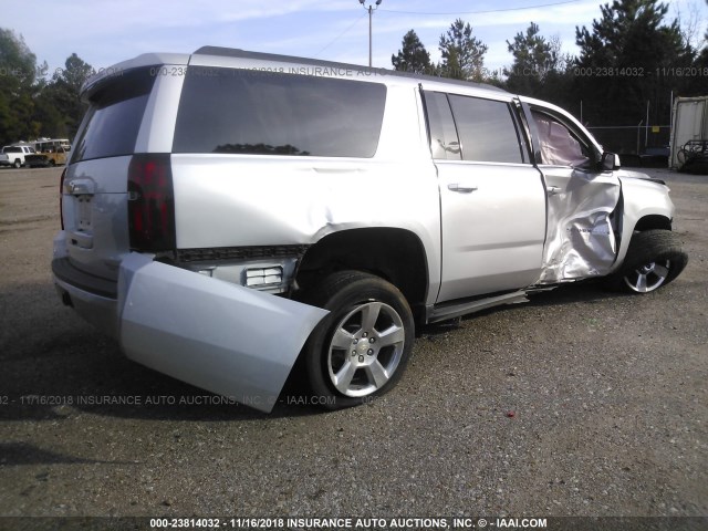 1GNSCHKC9GR416034 - 2016 CHEVROLET SUBURBAN C1500 LT SILVER photo 4