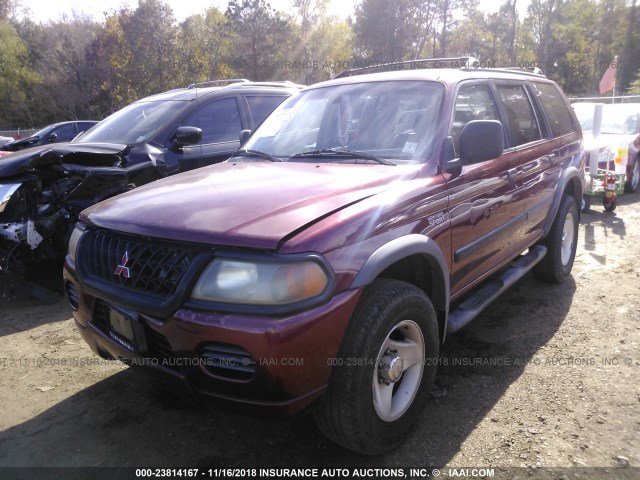 JA4LS31H1YP007713 - 2000 MITSUBISHI MONTERO SPORT LS/SPORT XLS MAROON photo 2