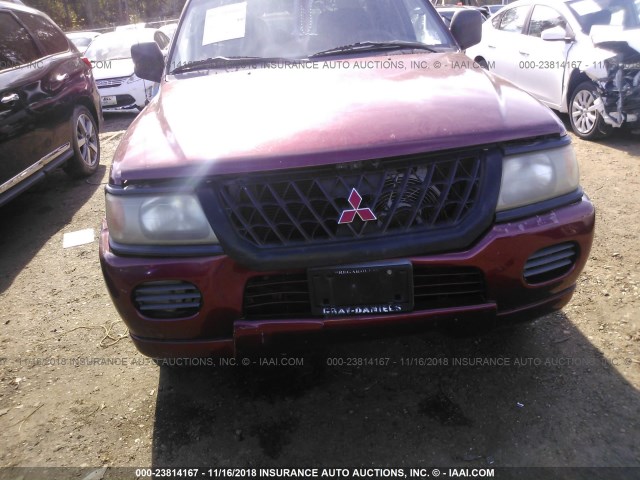 JA4LS31H1YP007713 - 2000 MITSUBISHI MONTERO SPORT LS/SPORT XLS MAROON photo 6