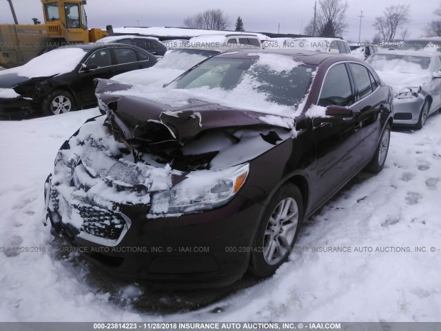 1G11C5SL9FF284307 - 2015 CHEVROLET MALIBU 1LT წითელი ფოტო 2