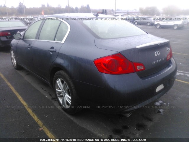 JN1CV6AR7DM752066 - 2013 INFINITI G37 BLACK photo 3