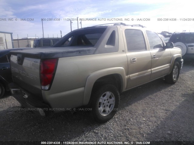 3GNEC12Z36G155278 - 2006 CHEVROLET AVALANCHE C1500 BEIGE photo 4