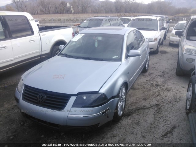 WVWPD63B03P397496 - 2003 VOLKSWAGEN PASSAT GLS Light Blue photo 2