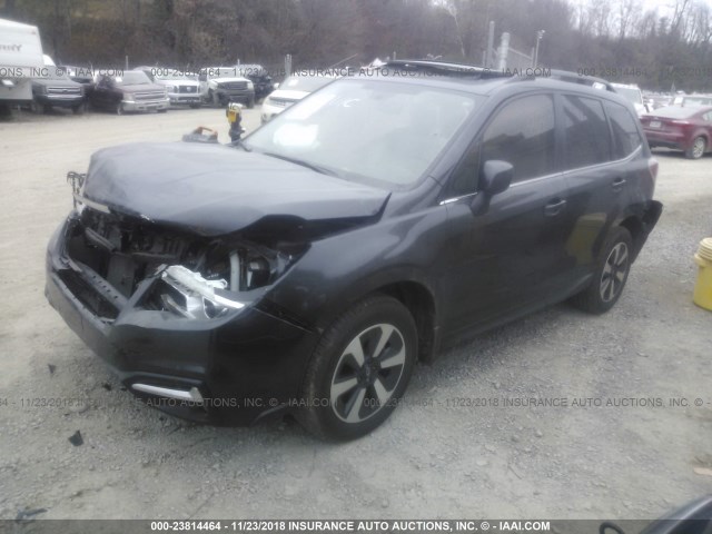 JF2SJARC9JH525264 - 2018 SUBARU FORESTER 2.5I LIMITED GRAY photo 2