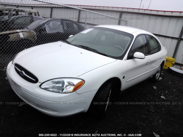 1FAFP56S3YG160796 - 2000 FORD TAURUS SEL WHITE photo 2