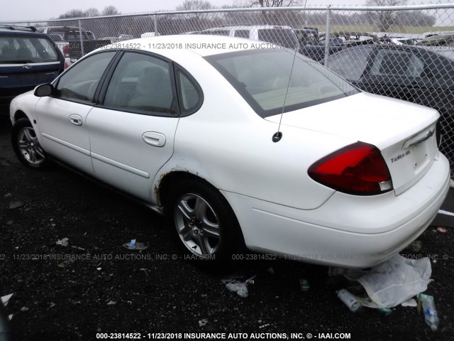 1FAFP56S3YG160796 - 2000 FORD TAURUS SEL WHITE photo 3