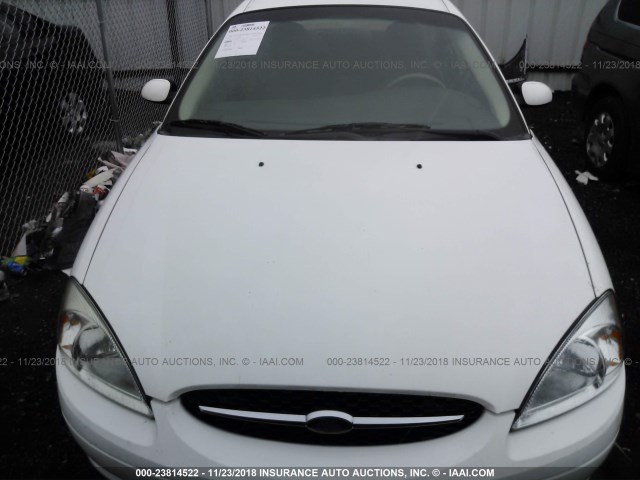 1FAFP56S3YG160796 - 2000 FORD TAURUS SEL WHITE photo 6