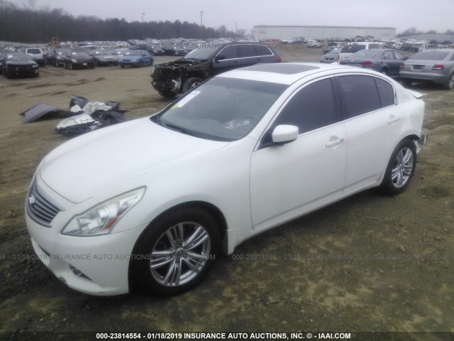 JN1CV6APXCM625986 - 2012 INFINITI G37 SPORT WHITE photo 2