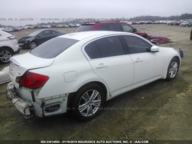 JN1CV6APXCM625986 - 2012 INFINITI G37 SPORT WHITE photo 4