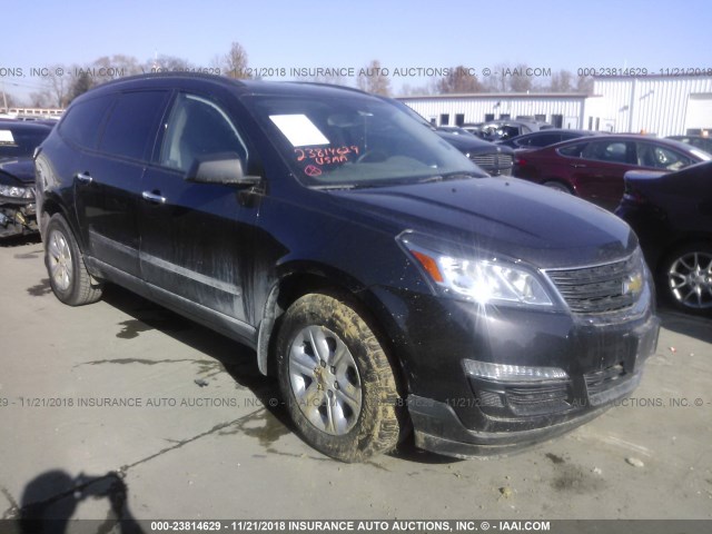 1GNKRFKD2FJ331335 - 2015 CHEVROLET TRAVERSE LS GRAY photo 1