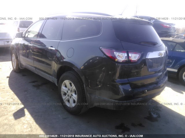 1GNKRFKD2FJ331335 - 2015 CHEVROLET TRAVERSE LS GRAY photo 3