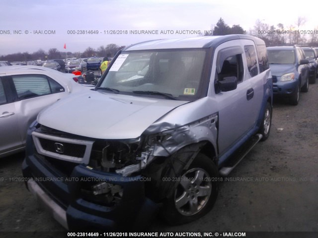 5J6YH286X5L010356 - 2005 HONDA ELEMENT EX SILVER photo 2