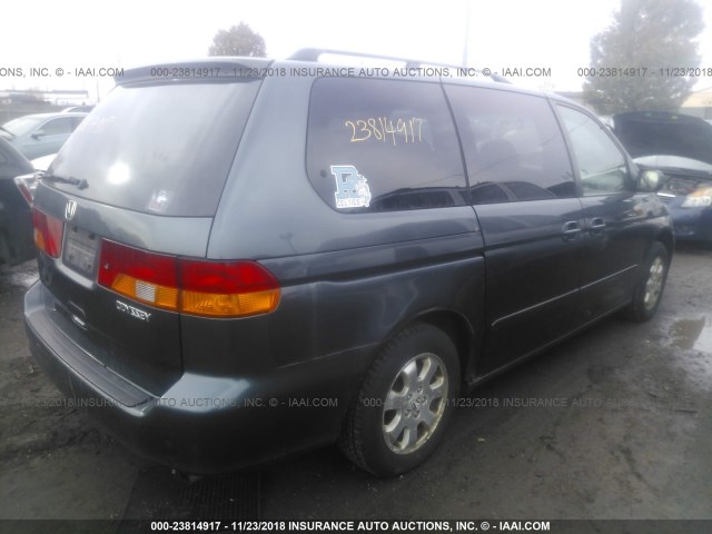 5FNRL18984B007986 - 2004 HONDA ODYSSEY EXL GRAY photo 4