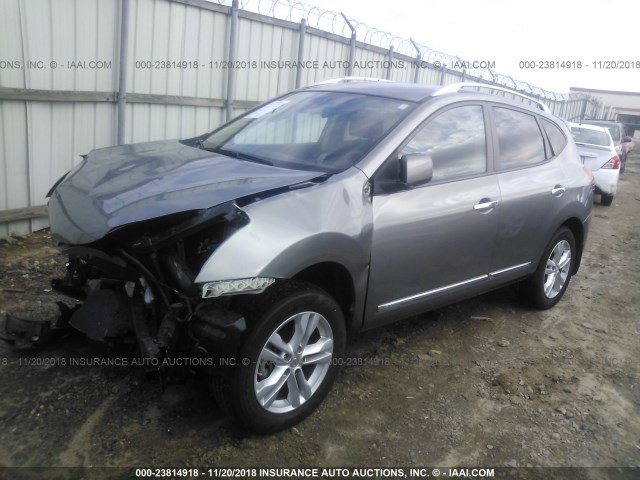 JN8AS5MT7CW293076 - 2012 NISSAN ROGUE S/SV SILVER photo 2