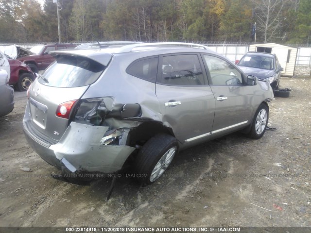 JN8AS5MT7CW293076 - 2012 NISSAN ROGUE S/SV SILVER photo 4